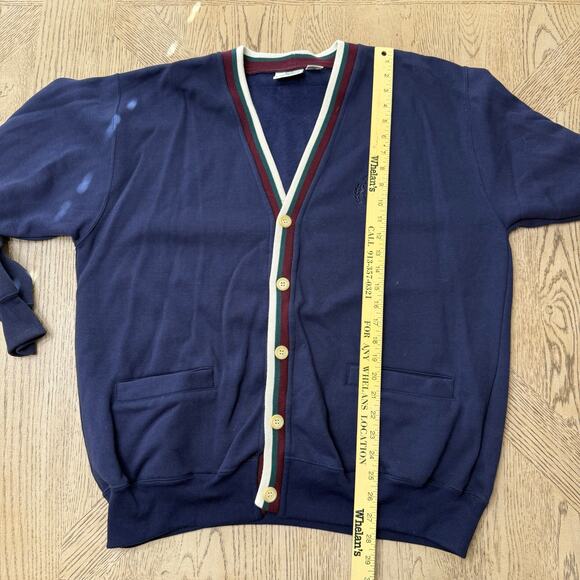 VTG Van Heusen 417 Authentic Sportswear Cardigan Sweater Grandpacore Preppy L - Picture 4 of 10
